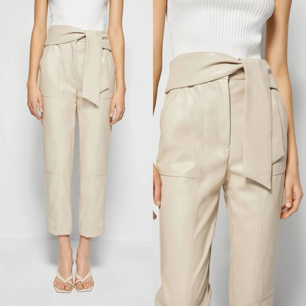 NWT $425 Jonathan Simkhai - Signature Tessa Pant - Egret
